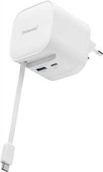 Intenso Ladegerät Power Adapter 65 Watt W65ACIC GaN 1x USB-A + 2x USB-C für 3 Geräte weiß