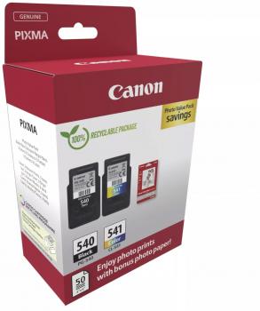 2 Canon Druckerpatronen Tinte PG-540 BK / CL-541 tri-color Photo Value Pack inkl. Fotopapier