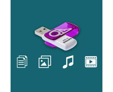 Philips USB Stick 64GB Speicherstick Vivid Edition lila USB 3.0