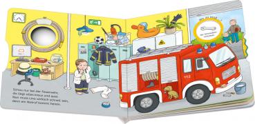 Ravensburger Buch Pappbilderbuch Wo ist bloß? Mein Feuerwehr-Buch zum Sachen suchen 41681