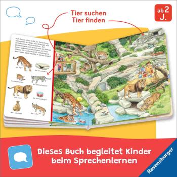 Preview: Ravensburger Buch Pappbilderbuch Spracherwerb Sachen suchen Besuch im Zoo 42058