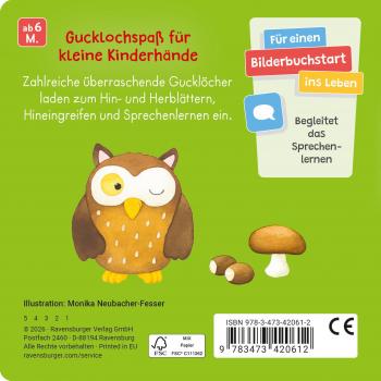 Preview: Ravensburger Buch Pappbilderbuch Spracherwerb Mein Gucklochbuch Viele Tiere 42061