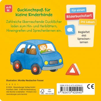 Preview: Ravensburger Buch Pappbilderbuch Spracherwerb Mein Gucklochbuch Erste Fahrzeuge 42094