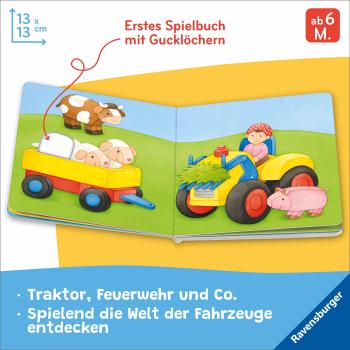 Preview: Ravensburger Buch Pappbilderbuch Spracherwerb Mein Gucklochbuch Erste Fahrzeuge 42094