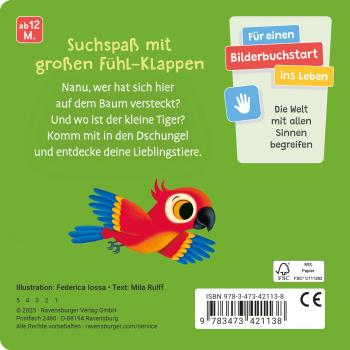 Ravensburger Buch Pappbilderbuch Mitmachen Wo bist du, kleiner Tiger? 42113