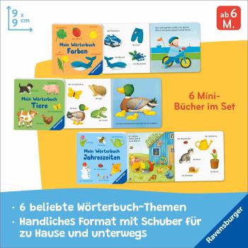 Preview: Ravensburger Buch Pappbilderbuch Spracherwerb Meine ersten Wörter 6 Mini Bücher im Set 42163