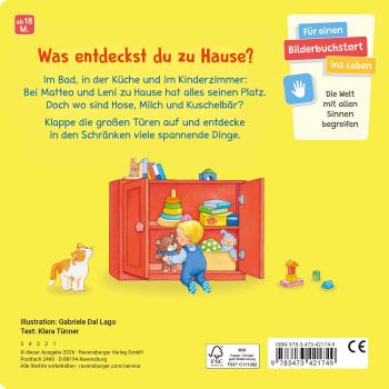Preview: Ravensburger Buch Pappbilderbuch Mitmachen Mach auf! Schau rein! Zu Hause 42174
