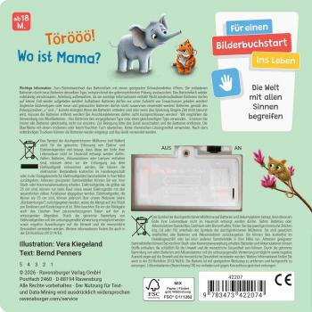Preview: Ravensburger Buch Pappbilderbuch Mitmachen Hör mal hin Törööö! Bist du meine Mama? 42207
