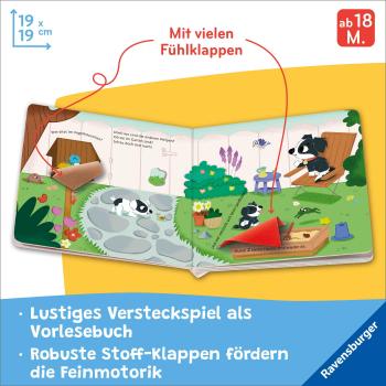 Preview: Ravensburger Buch Pappbilderbuch Mitmachen Wo seid ihr, kleine Hunde? 42209
