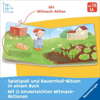 Preview: Ravensburger Buch Pappbilderbuch Mitmachen Fahr mit dem Traktor! Mein Bauernhof Mitmachbuch 42211