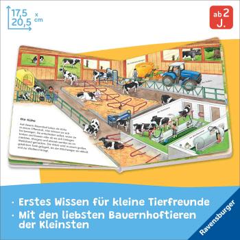 Preview: Ravensburger Buch Pappbilderbuch Wissen und Lernen Entdecke die Bauernhoftiere 42217