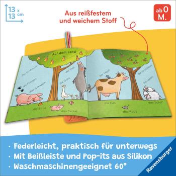Preview: Ravensburger Buch Pappbilderbuch Mitmachen Mein Knuddel Knautsch Buch flip&pop Meine Tiere 42223
