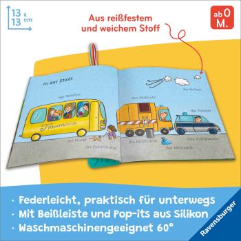 Preview: Ravensburger Buch Pappbilderbuch Mitmachen Mein Knuddel Knautsch Buch flip&pop Meine Fahrzeuge 42224