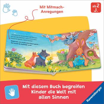 Preview: Ravensburger Buch Pappbilderbuch Mitmachen Aufgewacht, lieber Osterhase Mein Oster Mitmachbuch 42233