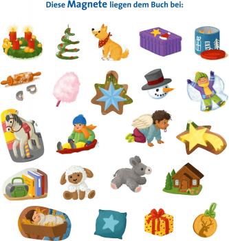 Preview: Ravensburger Buch Pappbilderbuch Mitmachen Mein großes Magnetbuch Wir feiern Weihnachten 42290