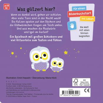 Preview: Ravensburger Buch Pappbilderbuch Mitmachen Mein erstes Glitzerbuch In der Nacht 42302