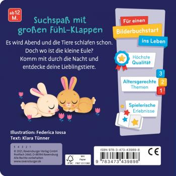 Ravensburger Pappbilderbuch Wo bist du, kleine Eule? 43989