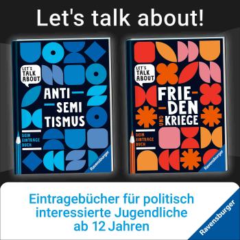 Ravensburger Buch Kindersachbuch Let's talk about Frieden und Kriege Dein Eintragebuch 48112