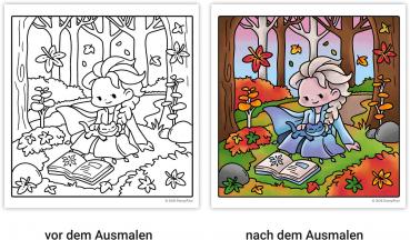 Preview: Ravensburger Buch Kreativität Cozy Coloring Disney Girl Moments 48131