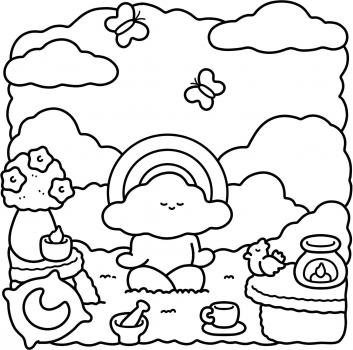 Ravensburger Buch Kreativität Cozy Coloring Love Yourself 48134