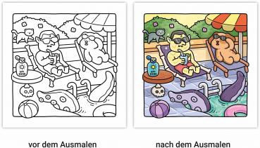 Preview: Ravensburger Buch Kreativität Cozy Coloring Silly Spooky 48136
