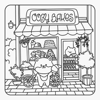 Ravensburger Buch Kreativität Cozy Coloring Around Town 48834