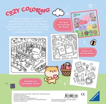 Preview: Ravensburger Buch Kreativität Cozy Coloring Little Things 48835