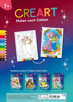 Preview: Ravensburger Buch Kreativität CreArt Malen nach Zahlen ab 7 Zauberpapier Meerjungfrauen 48844