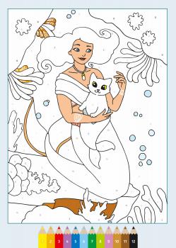 Ravensburger Buch Kreativität CreArt Malen nach Zahlen ab 7 Zauberpapier Meerjungfrauen 48844