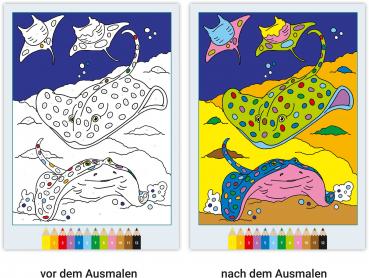 Ravensburger Buch Kreativität CreArt Malen nach Zahlen ab 7 Im Meer 48862
