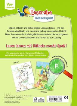 Ravensburger Buch Quiz + Rätsel Leserabe Rätselspaß Zauber Malrätsel zum Lesenlernen Bauernhof 48869