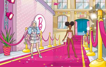 Preview: Ravensburger Buch Kreativität Mein Ausmalstickerbuch Barbie Anziehpuppen 49853