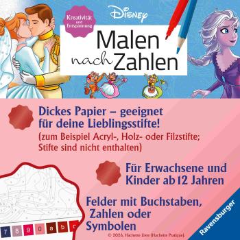 Preview: Ravensburger Buch Kreativität Disney Malen nach Zahlen Prinzessinnen 49861