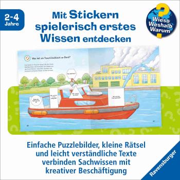 Preview: Ravensburger Buch Wieso? Weshalb? Warum? Stickerheft Junior Feuerwehr 60105