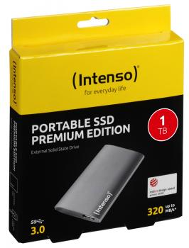 Intenso SSD externe Festplatte Premium Edition 1,8 Zoll 1TB USB 3.0 anthrazit