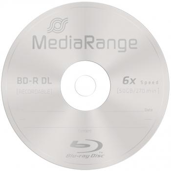 1 Mediarange Rohling Blu-ray BD-R Dual Layer 50GB 6x Jewelcase