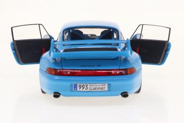 Solido Modellauto Maßstab 1:18 Porsche 911 (993) Clubsport blau 1997 S1810101