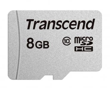 Transcend Micro SDHC Karte 8GB Speicherkarte 300S Class 10