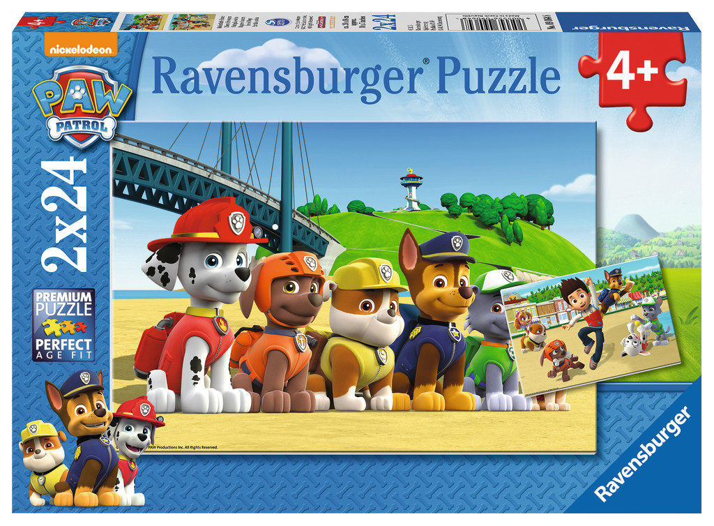 Spielwaren Express - 2 x 24 Teile Ravensburger Kinder Puzzle Paw Patrol  Heldenhafte Hunde 09064