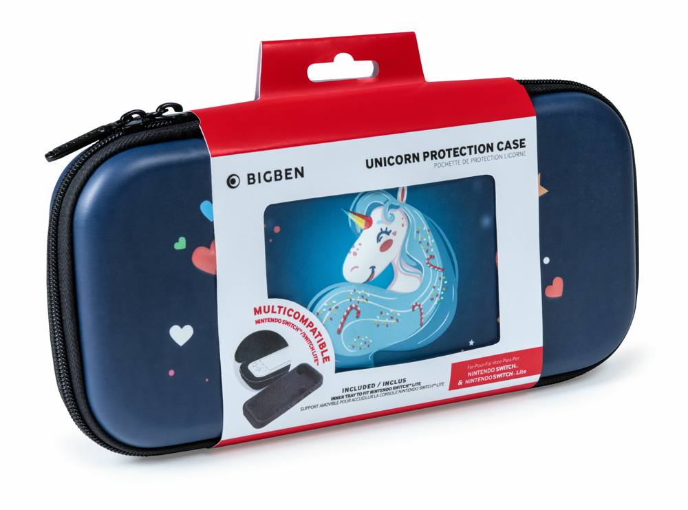Spielwaren Express - Bigben Nintendo Switch / Switch Lite Tasche Unicorn  3D-Design BB002102