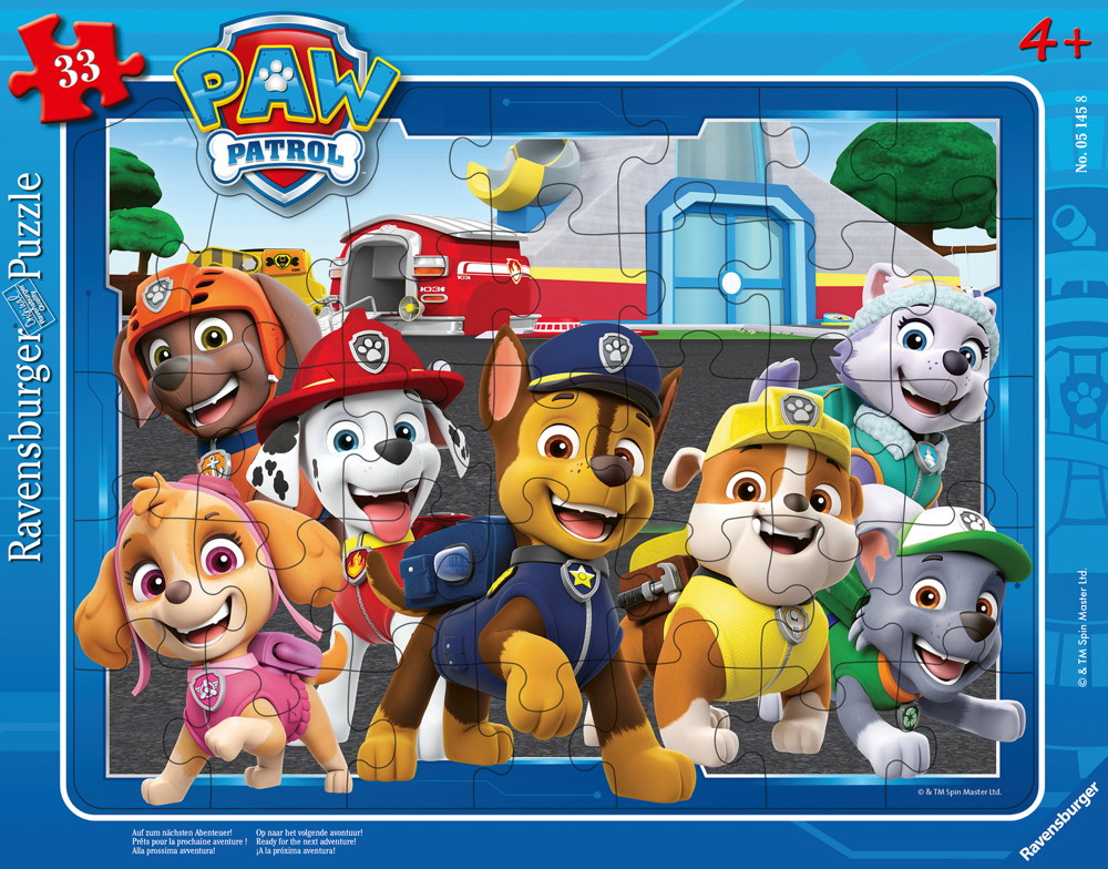 Spielwaren Express - 33 Teile Ravensburger Kinder Rahmen Puzzle Paw Patrol  Auf zum nächsten Abenteuer! 05145