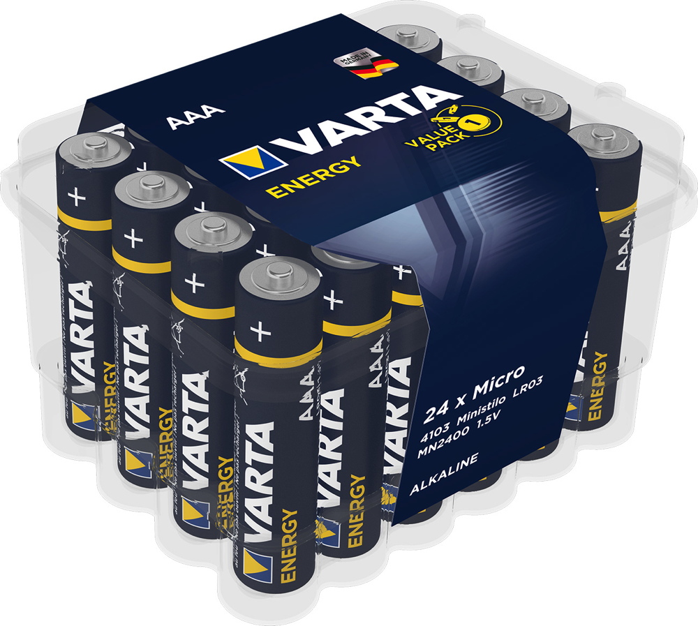 VARTA Longlife Alkaline Batterien – 24 Stück Micro AAA, Hohe Energie & Langlebig, Made In Germany