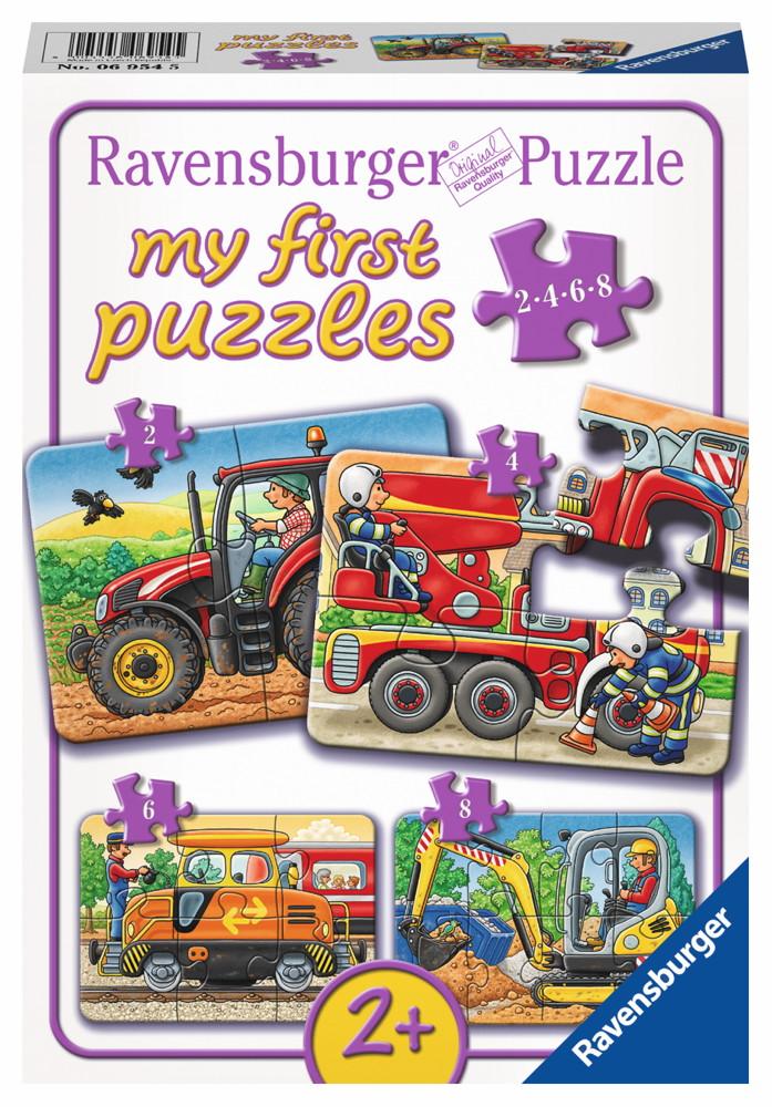 2, 4, 6, 8 Teile Ravensburger Kinder Puzzle my first puzzles Bei der Arbeit 06954