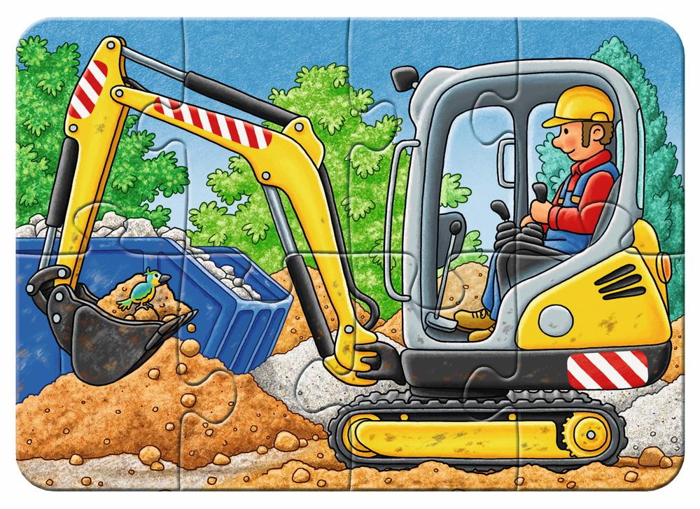 2, 4, 6, 8 Teile Ravensburger Kinder Puzzle my first puzzles Bei der Arbeit 06954