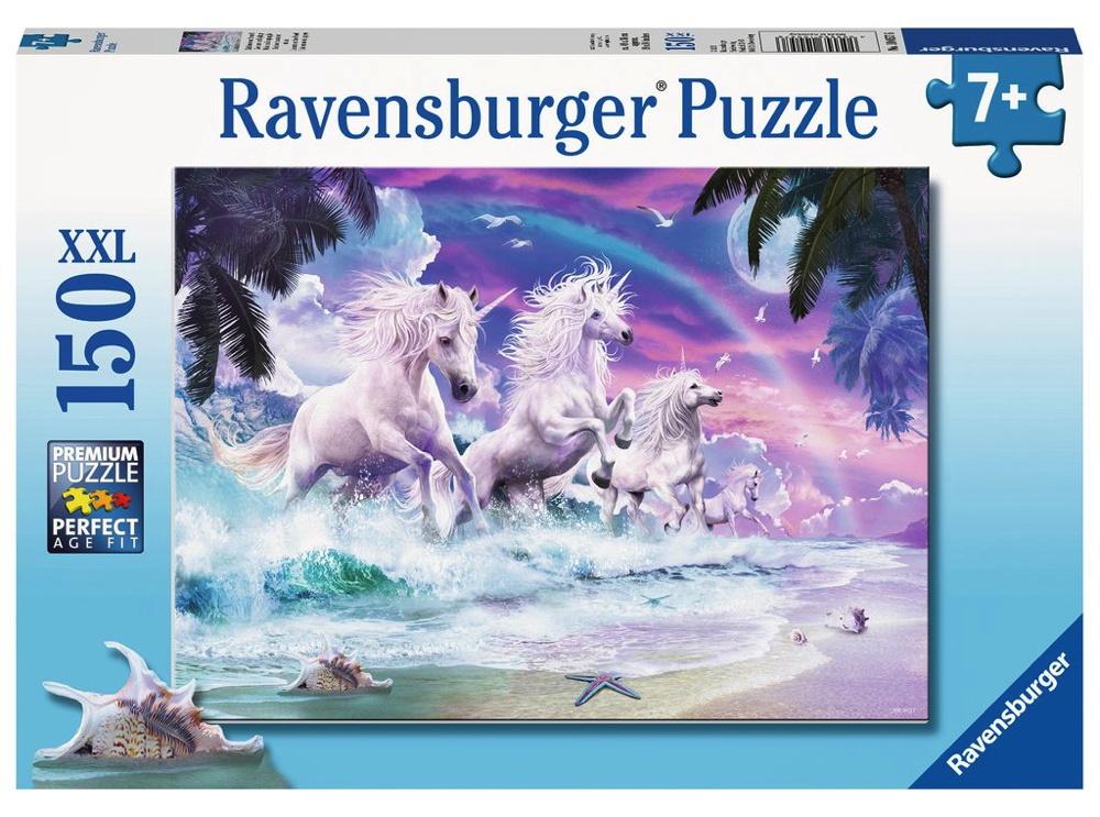 150 Teile Ravensburger Kinder Puzzle XXL Einhörner am Strand 10057