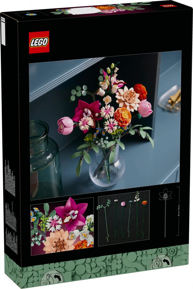 LEGO® Botanicals Schöner Rosafarbener Blumenstrauß 749 Teile 10342
