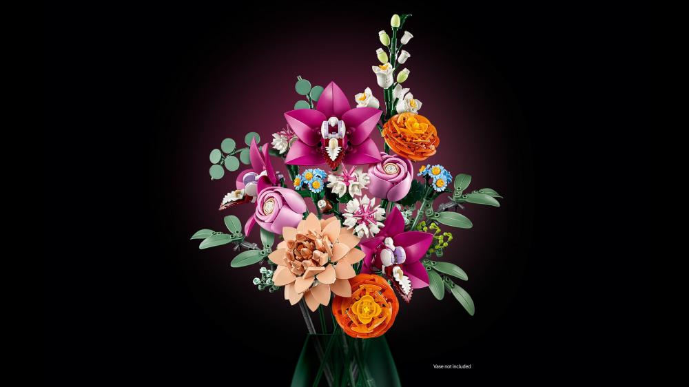 LEGO® Botanicals Schöner Rosafarbener Blumenstrauß 749 Teile 10342
