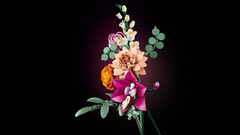 LEGO® Botanicals Schöner Rosafarbener Blumenstrauß 749 Teile 10342