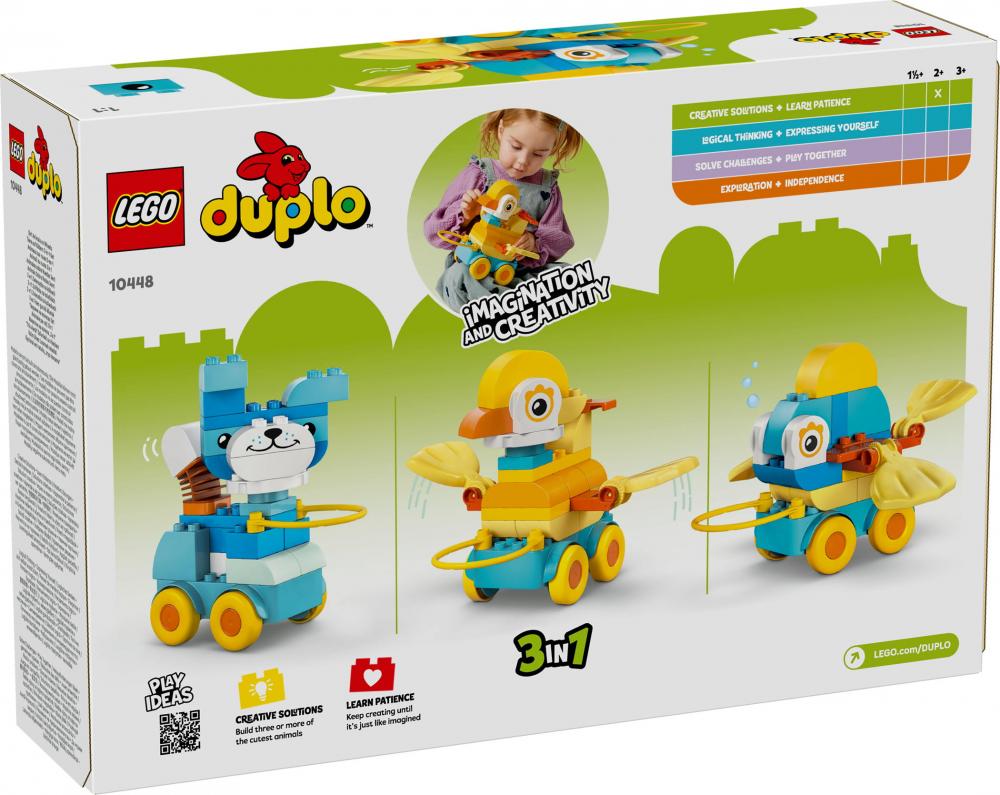 LEGO® DUPLO® Tiere auf Rädern 3-in-1-Set 58 Teile 10448
