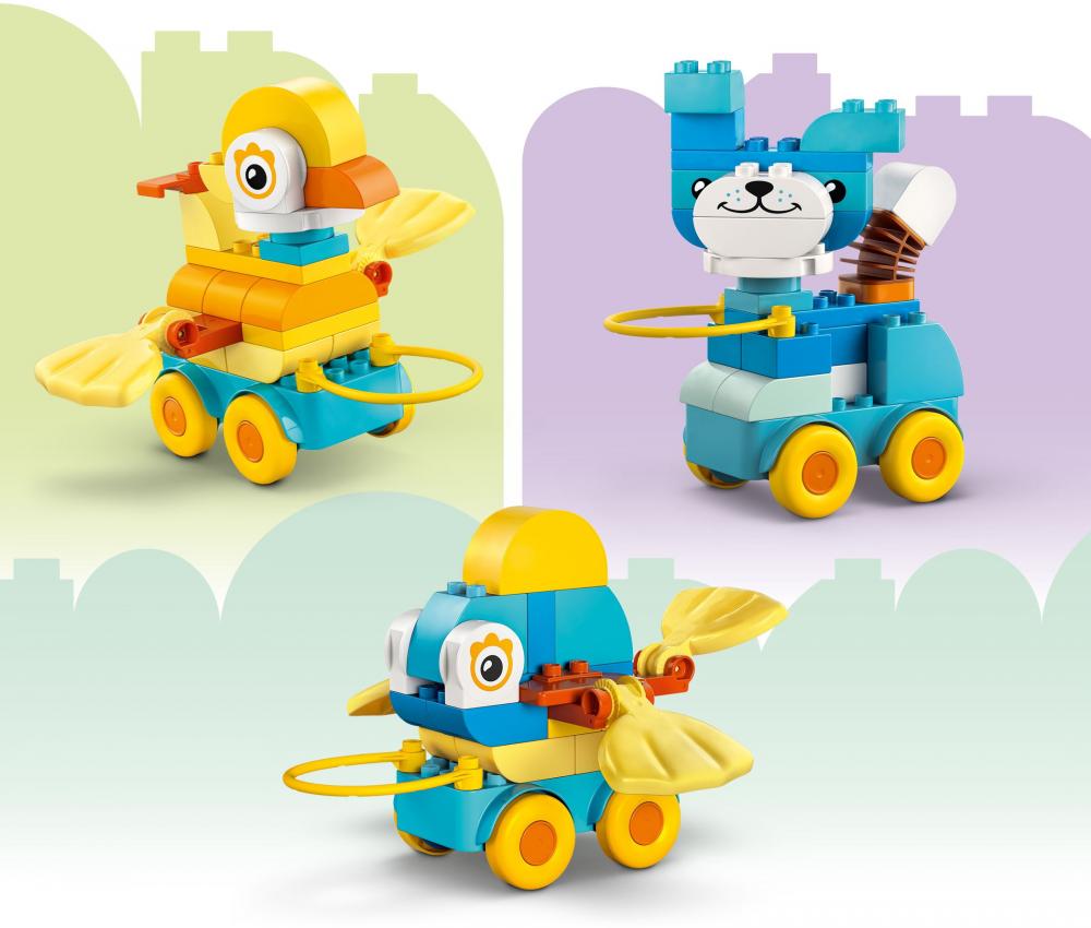 LEGO® DUPLO® Tiere auf Rädern 3-in-1-Set 58 Teile 10448